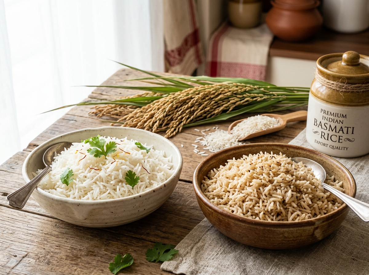 Rice - Aromatic Long-Grain Basmati Rice (White & Brown)